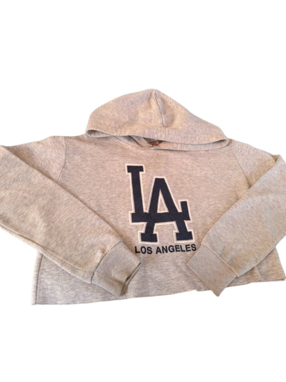 Hill brand Los Angeles Large Light Grey  Pullover Cropped Hoodie